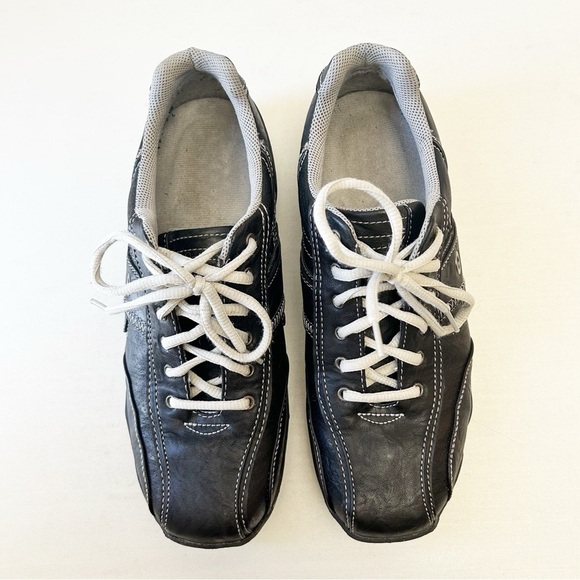 Men's Weekenders Black Leather Casual Lace Up Shoes Size 10 - Picture 4 of 12